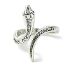 Snake Alloy Open Cuff Rings RJEW-K275-68AS-2