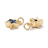 Brass Cubic Zirconia Charms FIND-Z005-02E-2