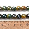 Electroplated Natural Agate Beads Strands G-B191-A07-8mm-19-5