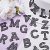 Alphabet Resin Rhinestone Patches DIY-GF0009-18B-4