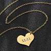 304 Stainless Steel Number 11:11 Pendant Necklaces NJEW-NH0002-01G-01-3