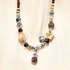 Ethnic Style Alloy & Porcelain Ceramic Beads Pendant Tassel Y Necklaces NJEW-D308-03B-4