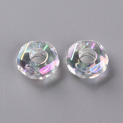 Transparent Acrylic European Beads X-TACR-S156-013-1