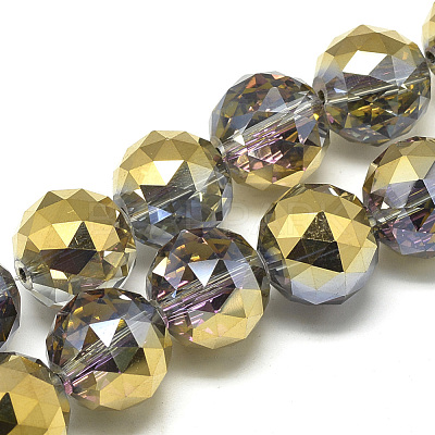 Electroplate Glass Beads Strands EGLA-S166-18mm-M-1