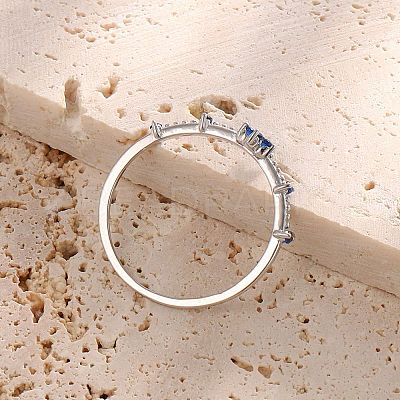 925 Sterling Silver Pave Cubic Zirconia Finger Rings FS-WGB4F1D-01-1