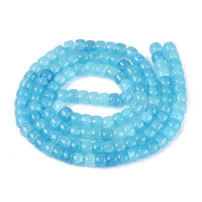 Ombre Effect Dyed Glass Beads Strands GLAA-Q106-05B-A05-1