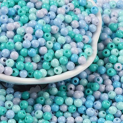 Opaque Acrylic Beads OACR-H118-07B-04-1