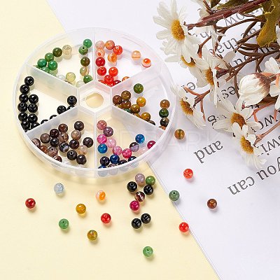 Natural Striped Agate/Banded Agate Beads G-NB0001-45B-1