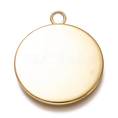 304 Stainless Steel Pendant Cabochon Settings STAS-Z030-01A-G-1