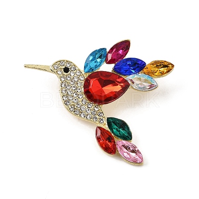 Alloy Rhinestone Lapel Pin Brooches for Clothes AL-CBAC0F3-01G-02-1