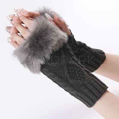 Polyacrylonitrile Fiber Yarn Knitting Fingerless Gloves COHT-PW0001-15I-1