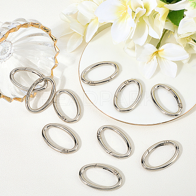 10Pcs Zinc Alloy Spring Gate Rings FIND-SP0004-31P-1