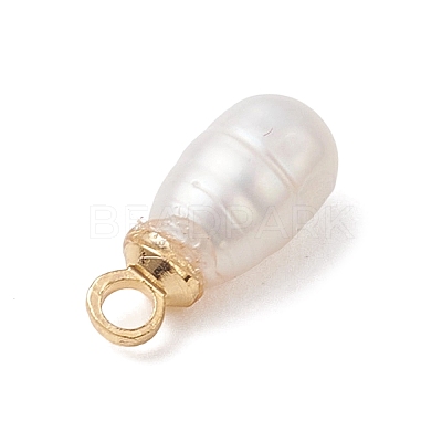 Natural Cultured Freshwater Pearl Rice Charms PALLOY-JF04868-1