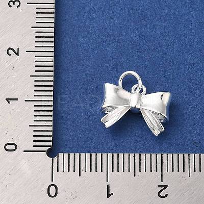 925 Sterling Silver Bowknot Charms STER-K180-01S-1