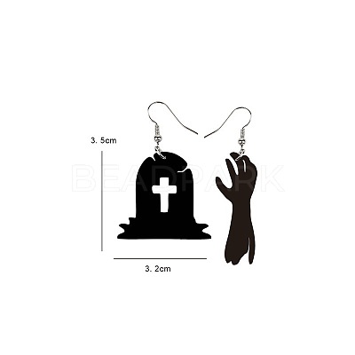Halloween Theme Acrylic Dangle Earrings FS-WG9F574-08-1