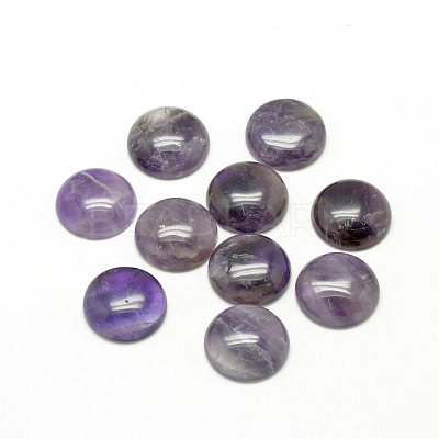 Natural Amethyst Cabochons G-R416-8mm-30-1