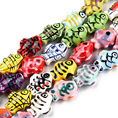 Handmade Porcelain Bead Strands PORC-N007-27-1