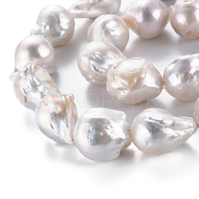 Natural Baroque Pearl Keshi Pearl Beads Strands PEAR-S019-05B-1