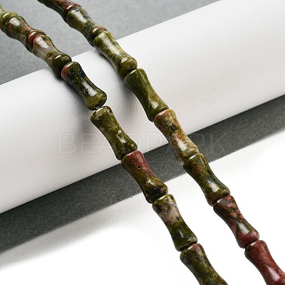 Natural Unakite Beads Strands G-Q178-A10-01-1