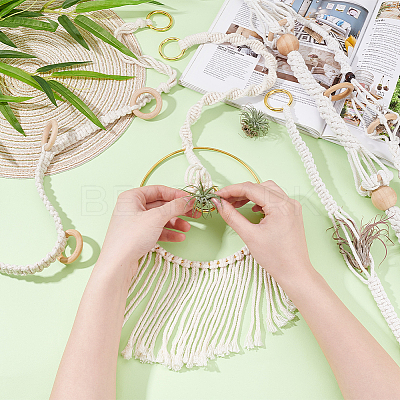 5Pcs 5 Styles Cotton Macrame Plant Hangers AJEW-GA0007-83-1