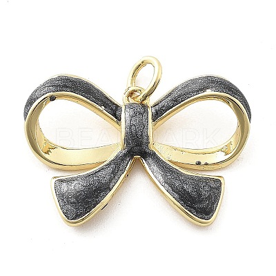 Brass Enamel Pendants KK-Q029-05G-02-1