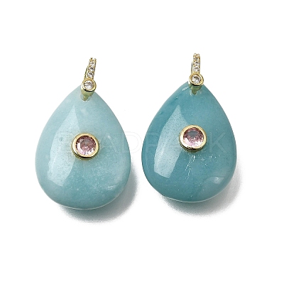 Natural Flower Amazonite Pendants GG-CBA7610-07G-05-1