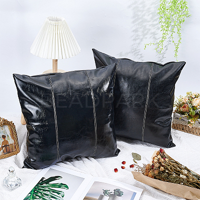Square Imitation Leather Pillow Case AJEW-WH20006-406C-1