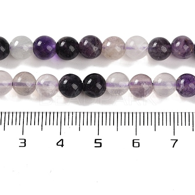 Natural Purple Fluorite Beads Strands G-P530-B08-02-1