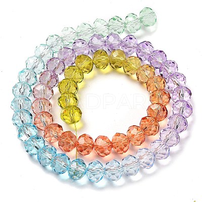 Transparent Painted Glass Beads Strands LS-DGLA-A034-T8mm-A12-1