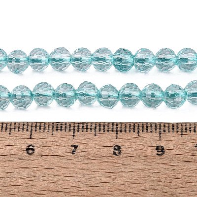 Dyed Transparent Crackle Glass Beads Strands GLAA-Q108-01A-A04-1