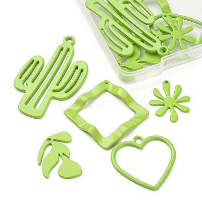10Pcs 5 Styles Spray Painted Alloy Pendants FIND-YW0003-12-1