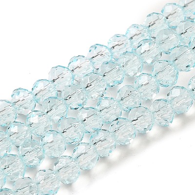 Transparent Baking Paint Glass Beads Strands DGLA-A034-T4mm-D06-1