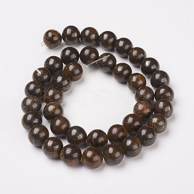 Natural Bronzite Beads Strands X-G-D169-01-8mm-1