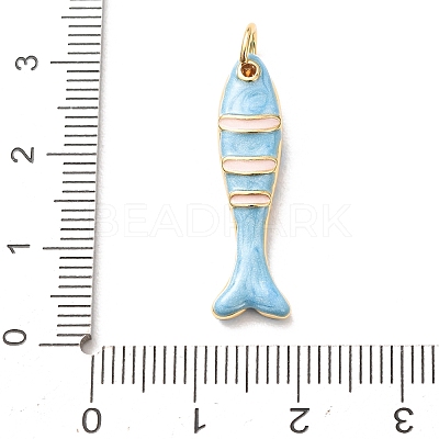 Brass with Enamel Pendants KK-CBA2F11-03G-03-1