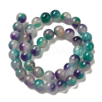 Natural Dyed White Jade Beads Strands G-M402-C04-19-1