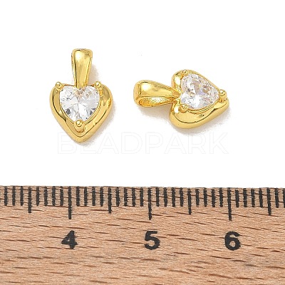 Brass Pave Clear Cubic Zirconia Charms CU-CBA6E4E-19G-C-1