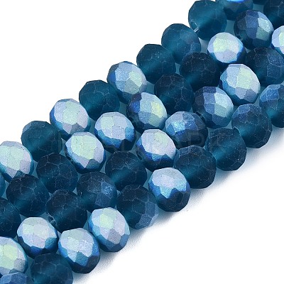 Transparent Glass Beads Strands EGLA-A044-T8mm-MB27-1