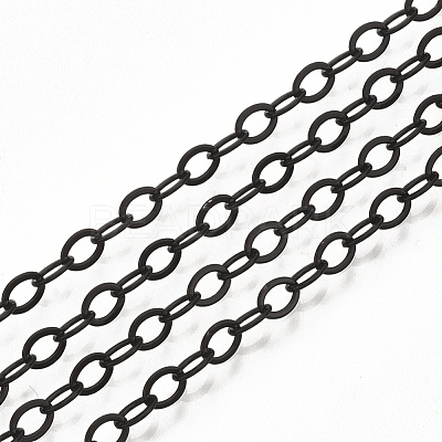 Brass Cable Chain Necklace Making MAK-T006-06A-1