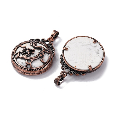 Synthetic Howlite Pendants G-A241-02R-04-1