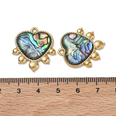 Natural Paua Shell Pendants SA-CBA11D7-22B-G-1