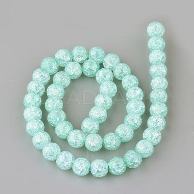 Synthetic Crackle Quartz Beads Strands GLAA-S134-6mm-11-1