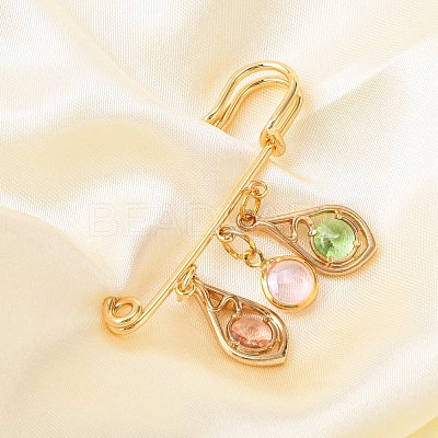 Brass Brooch Findings X-KK-S345-025-1