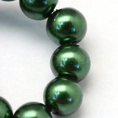 Baking Paint Glass Pearl Round Bead Strands X-HY-Q003-10mm-75-1