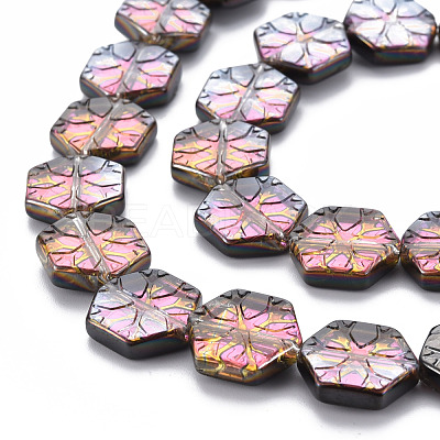 Electroplate Glass Beads Strands EGLA-S188-11-1