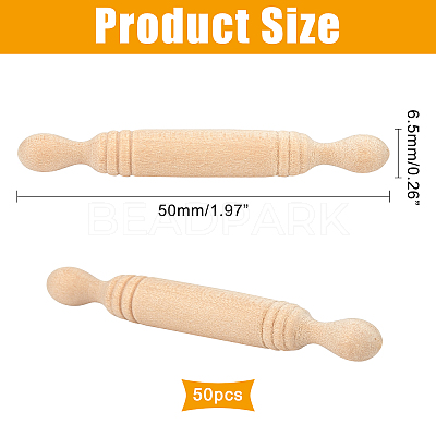 Mini Wooden Rolling Pin DJEW-OC0001-14-1
