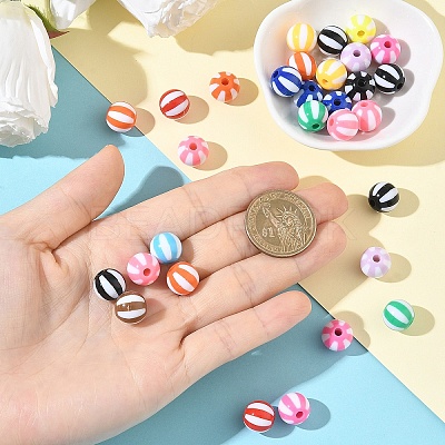 30Pcs Strip Opaque Acrylic Beads SACR-YW0002-01-1