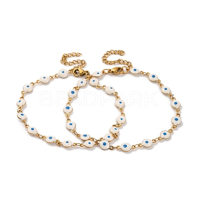 304 Stainless Steel Link Bracelets BJEW-F319-01B-1