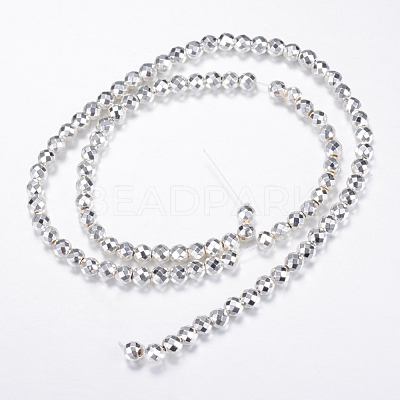 Electroplate Non-magnetic Synthetic Hematite Bead Strands G-Q465-23S-1