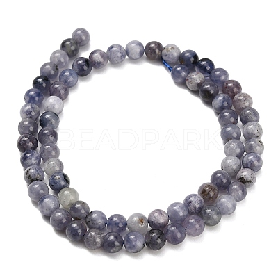 Natural Iolite Beads Strands X-G-G300-A04-6mm-1