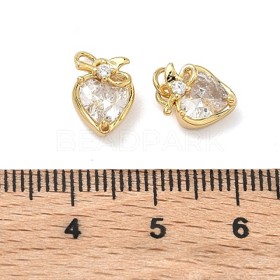 Brass Micro Pave Cubic Zirconia Pendants KK-A291-10G-03-1